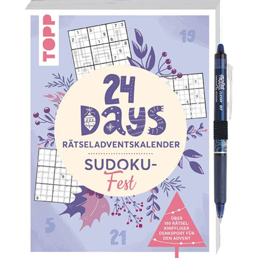 Topp 24 Days Rätseladventskalender Sudoku-Fest mit 150 Rätsel hinter 24 Türchen