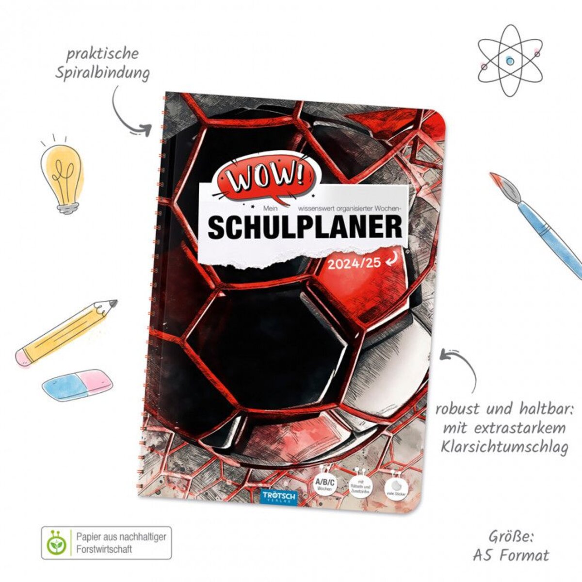 Trötsch WOW-Schulplaner Fussball 24/25