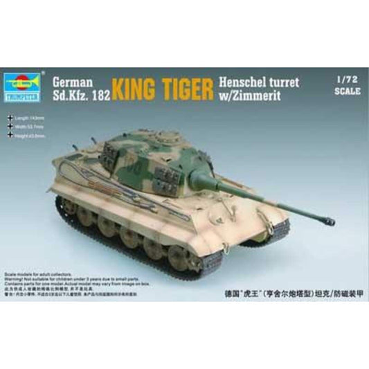 Trumpeter 1/72 Kingtiger Henschel Turretw/Zimmerit