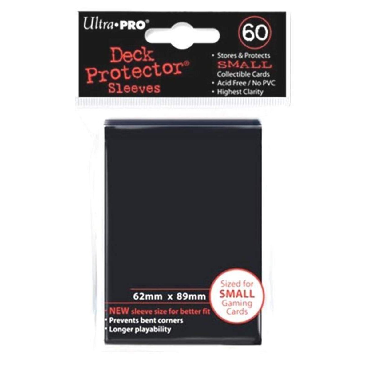 Ultra Pro Black Protector Hüllen, small, 60 Stück