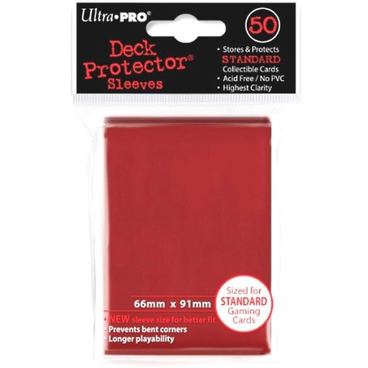 Ultra Pro Lava Red Protector Hüllen, 50 Stück