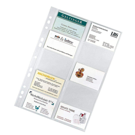 Veloflex Visitenkartenhüllen A4, glasklar