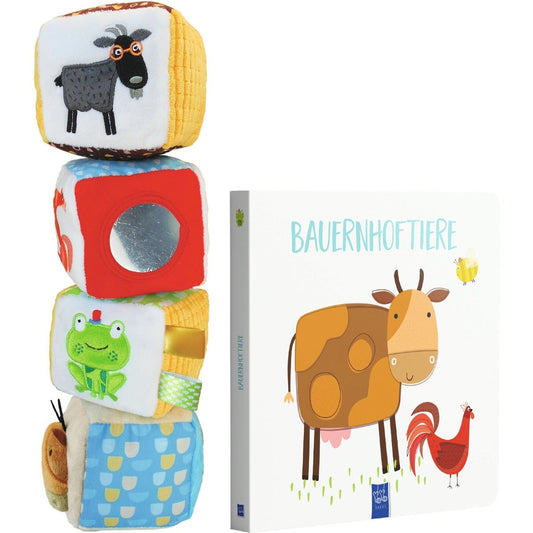 YoYo Books Mein erstes Buch- und Würfelset - Bauernhoftiere