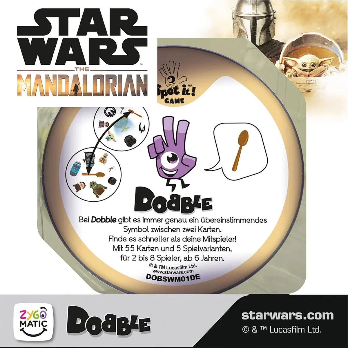 Asmodee Zygomatic Dobble Star Wars The Mandalorian